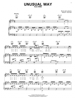 page one of Unusual Way (Piano, Vocal & Guitar Chords (Right-Hand Melody))