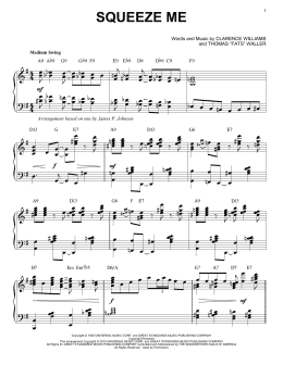 page one of Squeeze Me [Stride version] (arr. Brent Edstrom) (Piano Solo)
