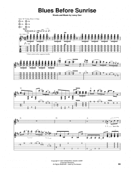 page one of Blues Before Sunrise (Guitar Tab)