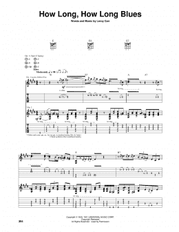 page one of How Long Blues (How Long, How Long Blues) (Guitar Tab)