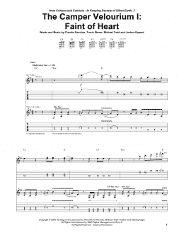 page one of The Camper Velourium I: Faint Of Heart (Guitar Tab)