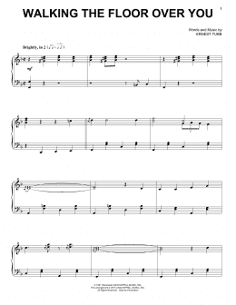 page one of Walking The Floor Over You (Piano Solo)