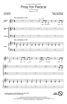 page one of Pray For Peace (SAB Choir)