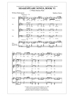 page one of When Daisies Pied (SATB Choir)