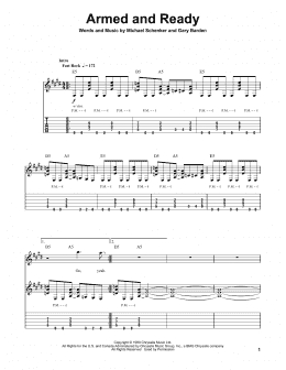 page one of Armed And Ready (Guitar Tab (Single Guitar))