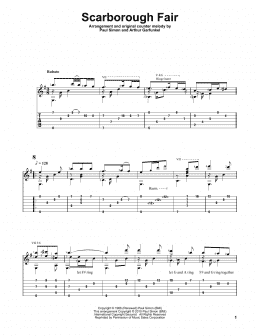 page one of Scarborough Fair/Canticle (Solo Guitar)