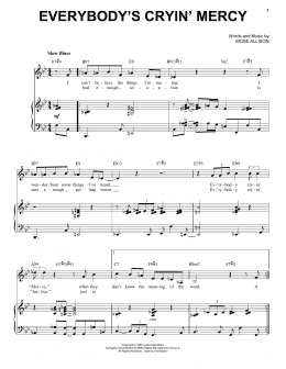 page one of Everybody's Cryin' Mercy (Piano & Vocal)