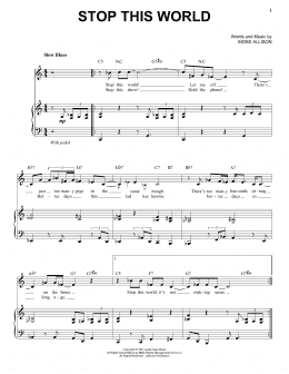 page one of Stop This World (Piano & Vocal)