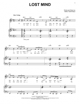 page one of Lost Mind (Piano & Vocal)