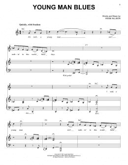 page one of Young Man Blues (Piano & Vocal)