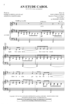 page one of An Etude Carol (SATB Choir)