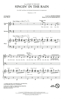 page one of Singin' In The Rain (arr. Mac Huff) (SAB Choir)