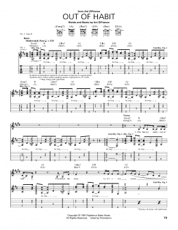 page one of Out Of Habit (Guitar Tab)
