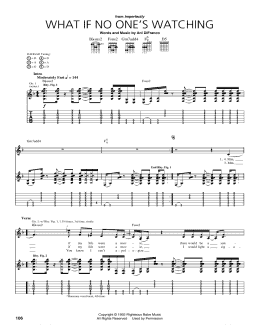 page one of What If No One's Watching (Guitar Tab)