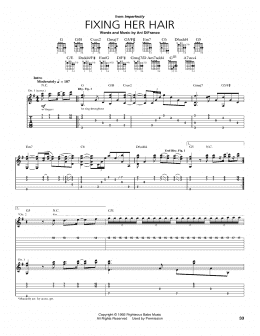 page one of Fixing Her Hair (Guitar Tab)