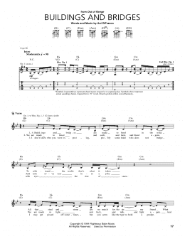 page one of Buildings and Bridges (Guitar Tab)