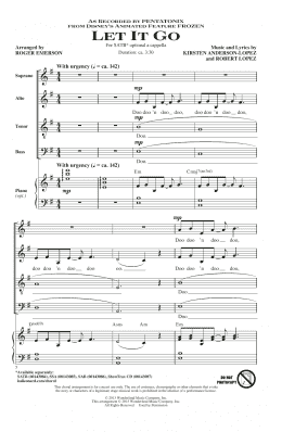 page one of Let It Go (from Frozen) (arr. Roger Emerson) (SATB Choir)