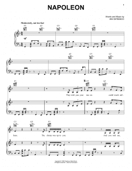page one of Napoleon (Piano, Vocal & Guitar Chords (Right-Hand Melody))