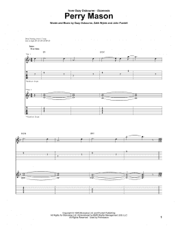 page one of Perry Mason (Guitar Tab)