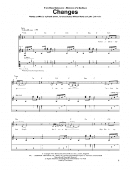 page one of Changes (Guitar Tab)