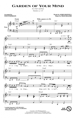 page one of Garden Of Your Mind (2-Part Choir)
