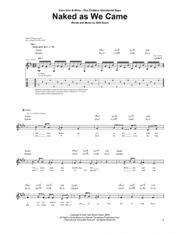 page one of Naked As We Came (Guitar Tab)
