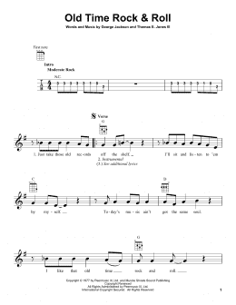 page one of Old Time Rock & Roll (Ukulele)