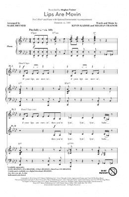 page one of Lips Are Movin (arr. Mark Brymer) (2-Part Choir)