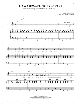 page one of Hawaii/Waiting For You (from Honeymoon in Vegas) (Piano & Vocal)