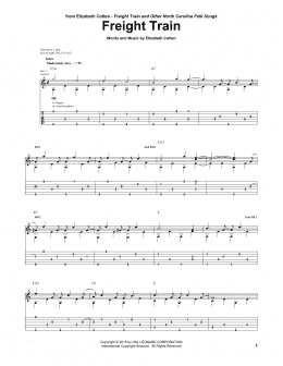 page one of Freight Train (Guitar Tab)