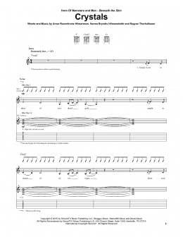 page one of Crystals (Guitar Tab)