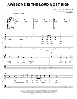 page one of Awesome Is The Lord Most High (Easy Piano)