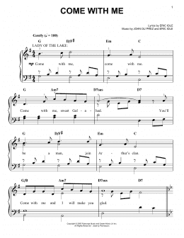 page one of Come With Me (from Monty Python's Spamalot) (Easy Piano)