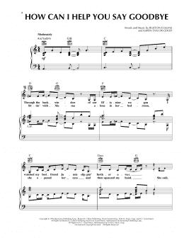 page one of How Can I Help You Say Goodbye (Piano, Vocal & Guitar Chords (Right-Hand Melody))