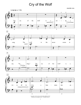 page one of Cry Of The Wolf (Educational Piano)