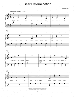 page one of Bear Determination (Educational Piano)