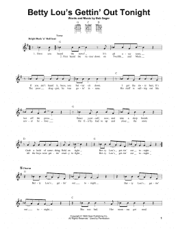 page one of Betty Lou's Gettin' Out Tonight (Easy Guitar)
