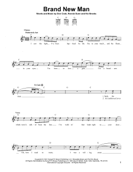 page one of Brand New Man (Easy Guitar)