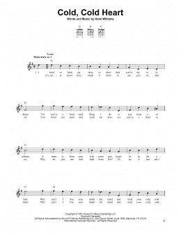 page one of Cold, Cold Heart (Easy Guitar)