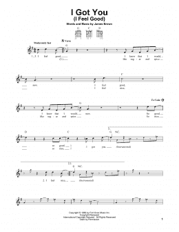 page one of I Got You (I Feel Good) (Easy Guitar)