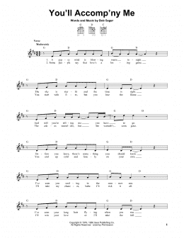 page one of You'll Accomp'ny Me (Easy Guitar)