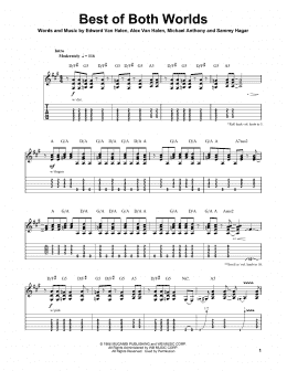 page one of Best Of Both Worlds (Guitar Tab (Single Guitar))