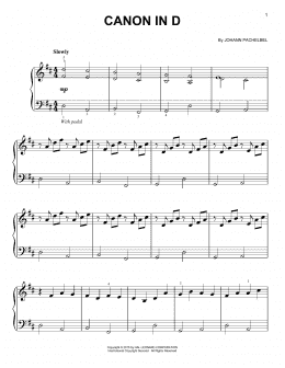 page one of Canon In D (Very Easy Piano)