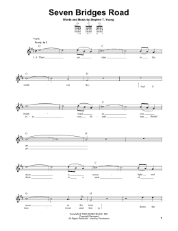 page one of Seven Bridges Road (Easy Guitar)
