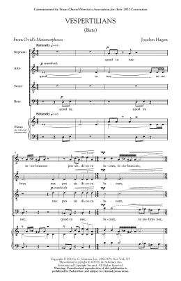 page one of Vespertilians (SATB Choir)