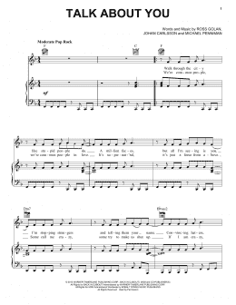 page one of Talk About You (Piano, Vocal & Guitar Chords (Right-Hand Melody))