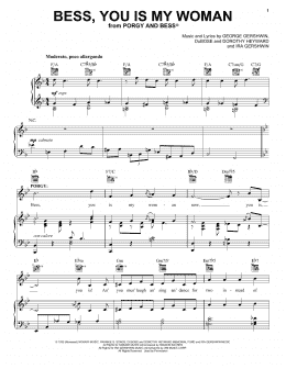 page one of Bess, You Is My Woman (Piano, Vocal & Guitar Chords (Right-Hand Melody))