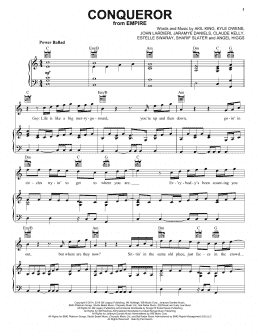 page one of Conqueror (Piano, Vocal & Guitar Chords (Right-Hand Melody))