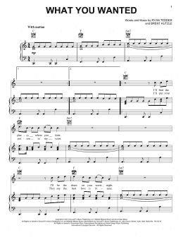 page one of What You Wanted (Piano, Vocal & Guitar Chords (Right-Hand Melody))