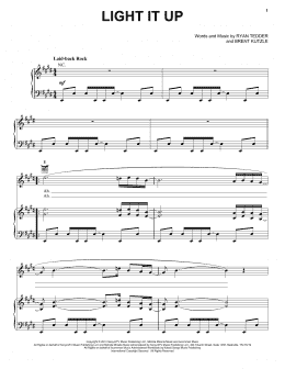 page one of Light It Up (Piano, Vocal & Guitar Chords (Right-Hand Melody))